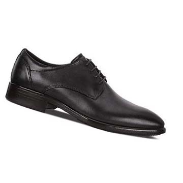 Men's Ecco Citytray Plain Toe Dress Shoes Black | Canada 512XYU